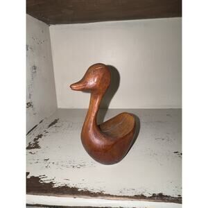 Hand Carved Wooden Duckling